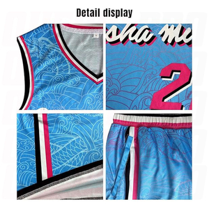 Uniforme de Baloncesto Unisex de Malla Personalizado Azul y Amarillo, Conjunto Deportivo de Verano Transpirable con Pantalones Cortos y Logotipo Frontal - Product Image 6