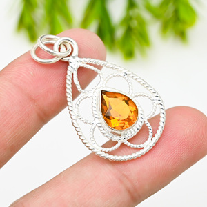 Collier de luxe en argent 925 avec citrine - Product Image 2