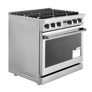 Cucina a Gas Indipendente in Acciaio Inossidabile, Larghezza 35,9 Pollici, 6 Bruciatori Sigillati, Ripiani Facili da Raggiungere con Funzione Forno - Product Image 1