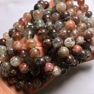 Cuarzo de jardín multicolor natural, cuarzo fantasma arcoíris de lodolita multicolor, tira de 7 pulgadas para la fabricación de joyas - Product Image 1