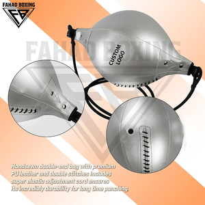 Équipement d'entraînement de boxe, MMA et kickboxing, ballon de vitesse réflexe couleur argent, service OEM, du plafond au sol. - Product Image 4