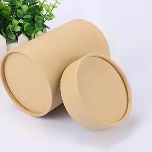 Empaque de Tubo de Papel Personalizado de Tres Piezas, Impresión Personalizada con Tapas de Cartón/Chapa Metálica, Cajas Redondas Cilíndricas Biodegradables - Product Image 5