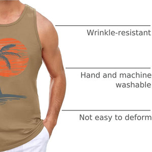 Débardeur pour homme avec coutures renforcées, étiquette privée personnalisée, respirant, <span class=keywords><strong>anti</strong></span>-rides, protection <span class=keywords><strong>UV</strong></span>, sans manches - Product Image 4
