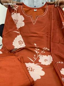 Kurti-Pant & Dupatta en mousseline de soie de style moderne, design Evergreen, de qualité supérieure, imprimé numériquement – Fournisseur et exportateur mondial - Product Image 4