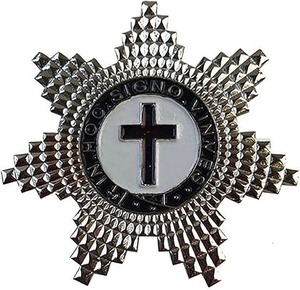 Étoile de poitrine Maçonnique Chevalier Templier plaquée argent, avec fermoir en argent, fixation confortable pour tenue de cérémonie. - Product Image 6