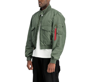 Manufacturer <b>Vintage</b> Cropped <b>Bomber</b> <b>Jacket</b> High Quality Custom Logo Men's Nylon Flight <b>Jacket</b> - Product Image 4