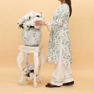 Women's 2Pc Printed Cambric Cord <b>Set</b> - Product Image 2