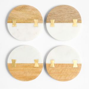 Coaster <b>set</b> drink coaster cup coaster tea coaster <b>coffee</b> coaster <b>marble</b> coaster wooden coaster <b>marble</b> wood coaster - Product Image 1