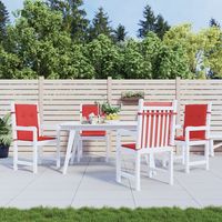 4pcs coussins de chaise de jardin rouge 39.4 "x 19.7" x 1.2 "oreillers et coussins d'extérieur en tissu Oxford
