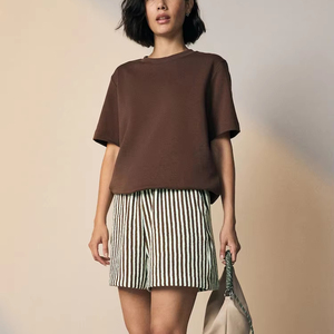 Ensemble t-shirt et short pour femmes, haute qualité, prix bas, tissu doux, t-shirt et short surdimensionnés pour femmes, pour un usage décontracté - Product Image 1