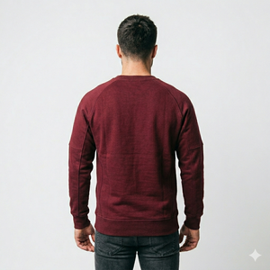 Sweat-shirt respirant imprimé blanc uni à col ras du cou et épaules tombantes pour homme – Hoodies et sweats à capuche vierges personnalisables en gros (OEM) - Product Image 5