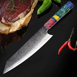 มีดเชฟเหล็กดามัสกัสญี่ปุ่น PRESTIGE BLADES ด้ามเรซิ่น ฟูลแทง ใช้ได้ทั้งมือซ้ายและขวา ล้างในเครื่องล้างจานได้ ดีไซน์ทันสมัย - Product Image 5