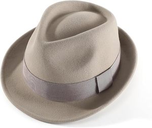 Black Wool Felt Fedora Hat Ribbon Band Adjustable Wide Brim Unisex Classic Style for Party Outdoor Travel - Product Image 4