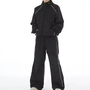 Chándal Unisex de Nailon Ligero de Secado Rápido con Capucha y Cremallera Completa, Deportivo, Liso, para Verano, Ropa Deportiva, Ajuste Regular, Transpirable, con Bolsillo Oculto - Product Image 3