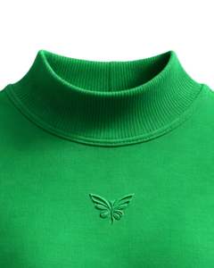 Débardeur côtelé vert vif personnalisé pour femme avec motif papillon en relief, sans manches, été, fabrication sur mesure - Product Image 5