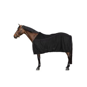 Couverture pour cheval en microfibre violette avec bords matelassés et bordure blanche - Product Image 5