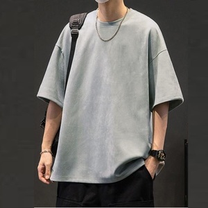เสื้อยืดคอกลมทรงบ็อกซี่ผู้ชาย คุณภาพสูง เนื้อผ้าคอตตอน 100% หนัก 350 กรัม ทรงโอเวอร์ไซส์ ไหล่ตก แห้งเร็ว - Product Image 4
