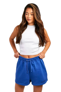 Shorts d'hiver décontractés pour femme, taille haute élastique, style streetwear, 100% coton molletonné, écologiques, pour le sport, la gym, l'entraînement et la course à pied – Nouveauté tendance - Product Image 4