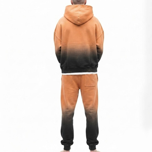 Conjunto Deportivo de Dos Piezas con Efecto Deslavado Vintage, Chaqueta y Pantalones Deportivos, Ajuste Cómodo para Ropa Casual de Calle - Product Image 2
