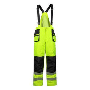 High Visibility Safety Bib <b>Overalls</b> Reflective Hi Vis Workwear EN ISO 20471 <b>Construction</b> Coveralls OEM Wholesale - Product Image 2