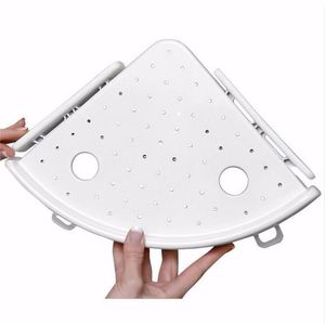 Mensola Angolare da Bagno Bianca Taglia Unica, Organizzatore da Parete in Ferro con Ganci Senza Tracce, Facile Installazione per Casa e Cucina - Product Image 5