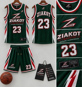 Vente en gros directe ZIAKOT INDUSTRY Maillot de basket-ball authentique rétro rouge-blanc personnalisé - Product Image 3