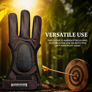 ถุงมือยิงธนูหนังวัว Hunt & Seek แบบสามนิ้ว สำหรับธนู Recurve/Compound อุปกรณ์ป้องกันสำหรับการล่าสัตว์กลางแจ้ง - Product Image 6