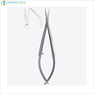Tijeras Quirúrgicas Manuales Noyes Iris para Disección Fina, Acero Inoxidable, Certificación CE, para Uso Oftalmológico y Clínico Médico - Product Image 1