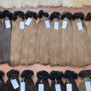 Meilleure vente 100% extensions de cheveux humains vierges de haute qualité, nombreuses couleurs, cheveux trames attachés à la main, vague naturelle pré-collée - Product Image 5