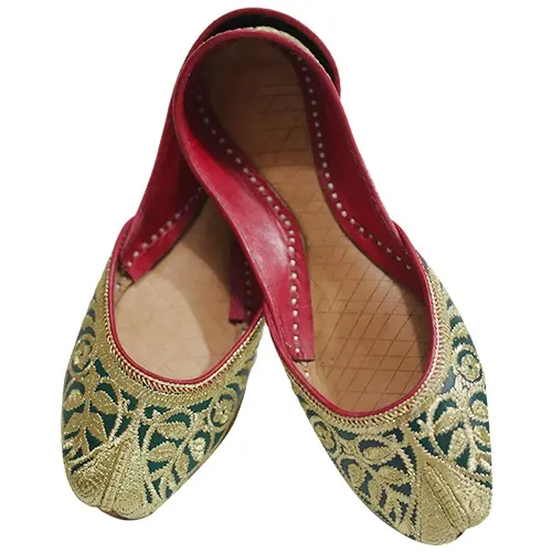 Pakistani ladies with embroidered Traditional Khussa Shoe for women