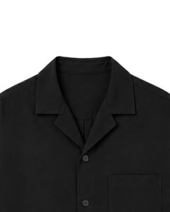 Customized Black Oversized Casual Men <b>Shirt</b> <b>Half</b> Sleeve Cuban Collar <b>Button</b> Up Loose Fit Summer Streetwear Fashion Top Wear - Product Image 5