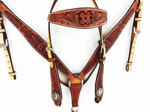 Cabecera occidental y coraza hecha a mano con cuentas coloridas para montar a caballo Western Headstall - Product Image 3