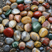 Pierres d'agate naturelles polies colorées, galets roulés de 1/2 pouce, qualité AAA, écologiques, marque BOYA, décoration d'intérieur