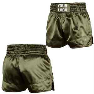 Pantalones Cortos de Boxeo Personalizados al por Mayor OEM de Satén, Poliéster y Nylon para Muay Thai MMA con Logo, Calidad Premium, Ligeros, Duraderos y de Alta Resistencia al Desgaste - Product Image 6