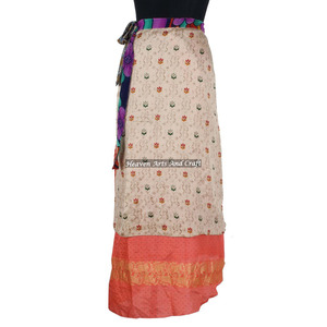 Indian Silk Saree Hippie Long <b>Wrap</b> <b>Skirts</b> Plus Size Vintage Silk Magic 38inch <b>Wrap</b> Halter Manufacturer Wholesaler - Product Image 1