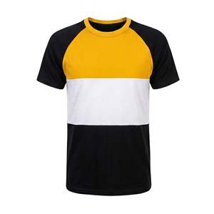 Camiseta Deportiva Raglán Personalizada para Hombre, de Secado Rápido, Transpirable, de Poliéster y Elastano, Cuello Redondo, Manga en Contraste, para Gimnasio, Running - Product Image 3