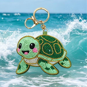 New Beaded Embroidered Marine Animal Keychain Cute Shell Bag Charms Women Handbag Accessories Gift - Product Image 3