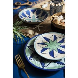 Tovaglia Excelsa Panama in cotone colore blu 180x140 cm - Product Image 2