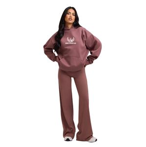 <b>Brown</b> Winter Printed Front Relaxed Fit Hoodie Women <b>Fleece</b> Pullover Long Sleeve Casual Streetwear Cozy Everyday Fashion - Product Image 6