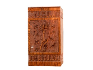 Handcrafted Rosewood <b>Guitar</b> Cremation Urn Engraved Memorial Keepsake Memorial Keepsake Decorative Cremation Urn for Ashes - Product Image 2
