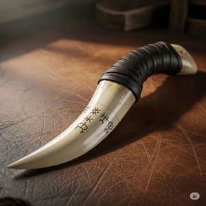 Corne à boire viking artisanale, écologique et durable, en corne de bœuf naturelle, tasse à bière nordique médiévale, personnalisable, vente en gros, style rustique - Product Image 1