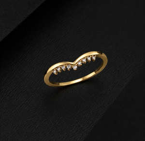 Anillo de Plata de Ley 925 con Baño de Oro de 14K, Circonita Cúbica Redonda, Engaste de Puntas, Minimalista, Unisex, para Uso Diario, Regalo para Ella - Product Image 5