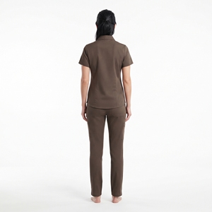 Blouse de travail médicale pour femmes, manches courtes, boutonnée, avec poches, légère et respirante, uniforme d'infirmière - Product Image 2