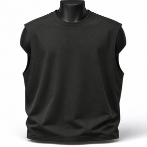 Vente directe d'usine, débardeur pour homme en couleurs unies, débardeur de sport léger de haute qualité pour homme - Product Image 5