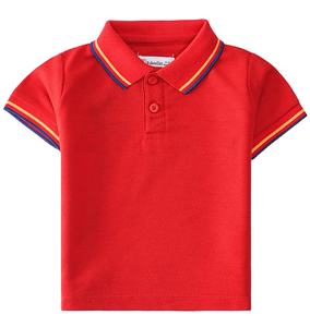 Venta al por mayor de alta calidad Casual clásico logotipo personalizado de manga corta para niños transpirable secado rápido 100% algodón de punto 180g ODM - Product Image 1