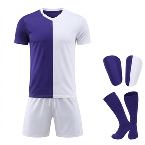 Wholesale In-Stock Youth <b>Soccer</b> Team Kit Custom Printed Logo Number V-neck Mesh Short Sleeve 100% Polyester Quick Dry Jersey - Product Image 4