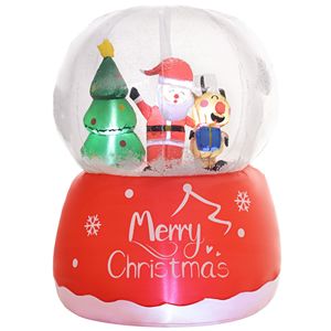 Grande sfera di cristallo gonfiabile di natale di Babbo Natale renna luci LED luci decorazioni per cortile vacanze decorazioni - Product Image 1
