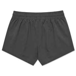Shorts de sport tricotés taille haute couleur unie pour femme, respirants, séchage rapide, avec cordon de serrage, coupe régulière, en Spandex - Product Image 2