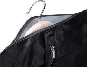 Housses de vêtements non tissées pour costumes et robes, respirantes, suspendues, avec fenêtre transparente et fermeture éclair, modèle 2026 - Product Image 4