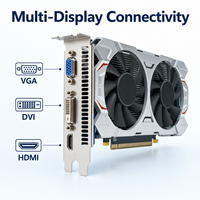 Nouvelle carte graphique de jeu GTX 750 Ti 4 Go GDDR5 128 bits 28 nm à double ventilateur pour ordinateur de bureau PCI Express 3.0 DirectX 12